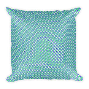 Blue and Green Geometric Throw Pillow