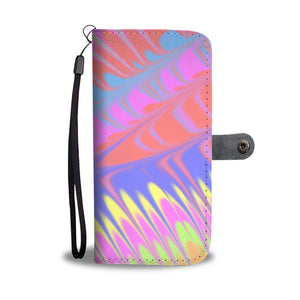 Pour Painting Inspired Leather Look Wallet Phone Case