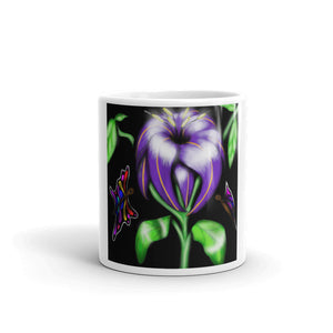 Butterfly flower mug