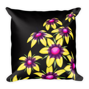 Yellow Multiflower Floral Pillow