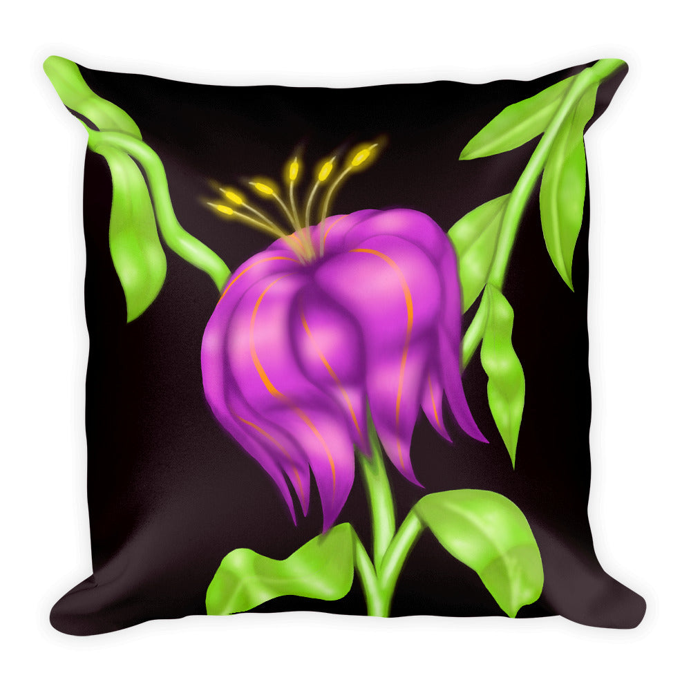 Mystic Flower Floral Throw Pillow