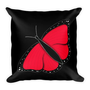 Red Butterfly Throw Pillow