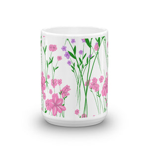 Pink and Purple Flower Mug