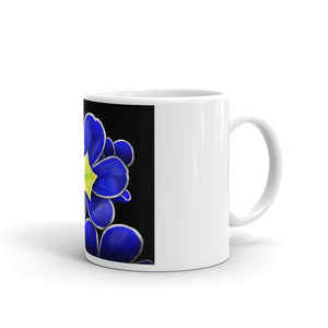 Blue Prim Rose Floral Flower Mug