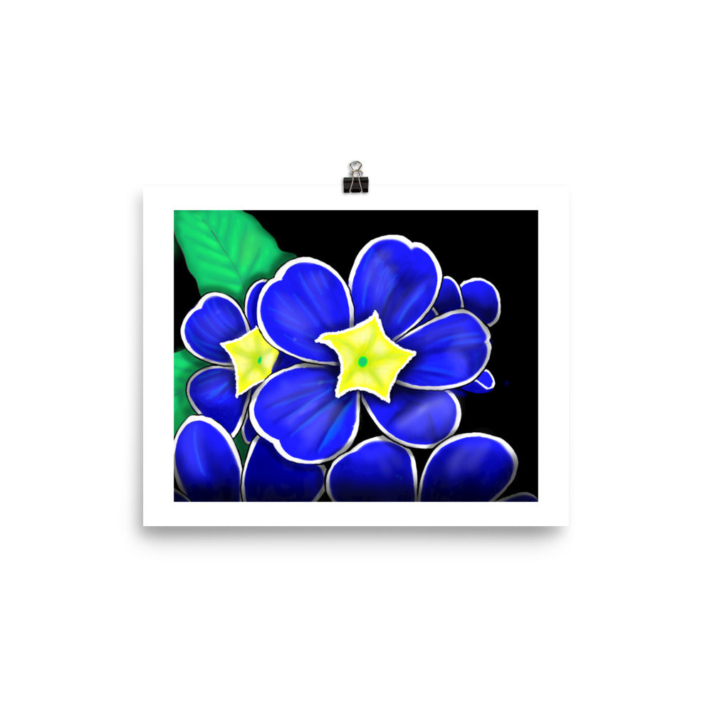 Blue Flower Original Art Print