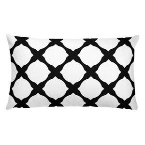 Black Geometric throw Pillow